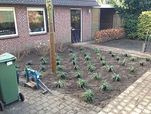 Voor- en achtertuin Hoekwoning