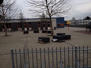 Bestrating schoolplein