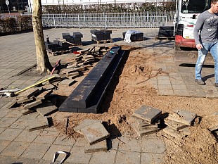 Bestrating schoolplein