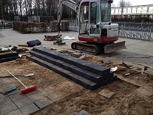 Bestrating schoolplein