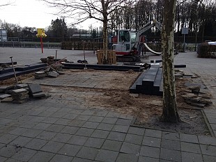 Bestrating schoolplein