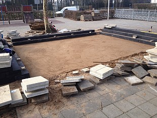 Bestrating schoolplein