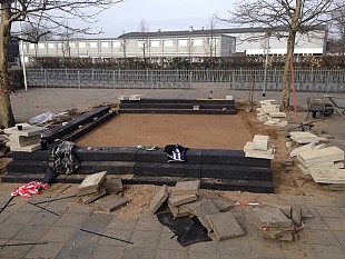 Bestrating schoolplein