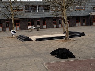 Bestrating schoolplein